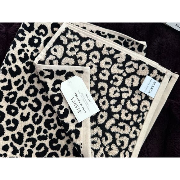 Bianca super soft LARGE Bath/beach towel Made in Portugal Leopard/Cheetah - Picture 3 of 4